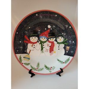 Creatively Yours 10” Snowman Plate Christmas Winter